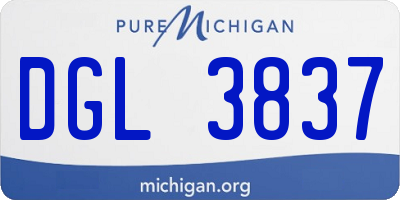 MI license plate DGL3837