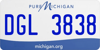 MI license plate DGL3838