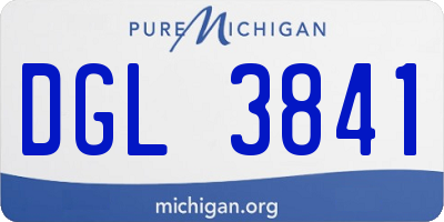 MI license plate DGL3841