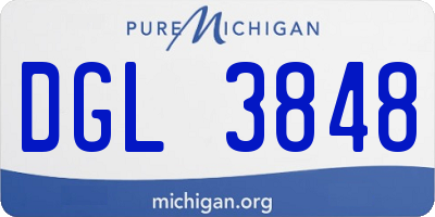 MI license plate DGL3848