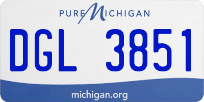 MI license plate DGL3851