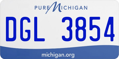 MI license plate DGL3854