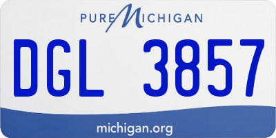 MI license plate DGL3857