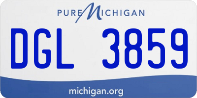 MI license plate DGL3859