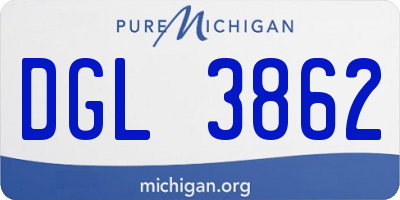 MI license plate DGL3862