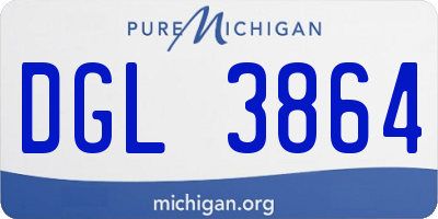 MI license plate DGL3864