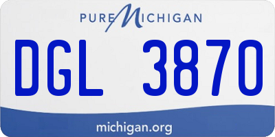 MI license plate DGL3870