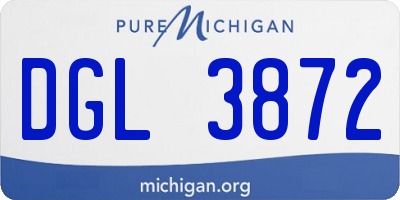 MI license plate DGL3872