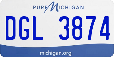 MI license plate DGL3874