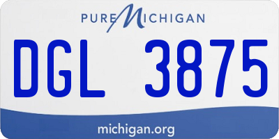 MI license plate DGL3875