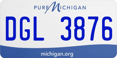 MI license plate DGL3876
