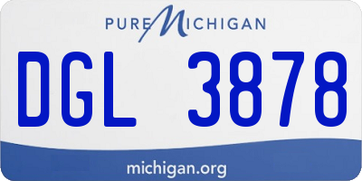MI license plate DGL3878