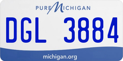 MI license plate DGL3884
