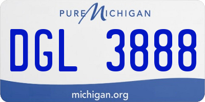 MI license plate DGL3888