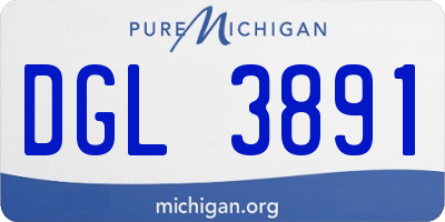 MI license plate DGL3891
