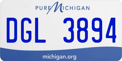 MI license plate DGL3894
