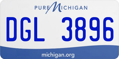 MI license plate DGL3896