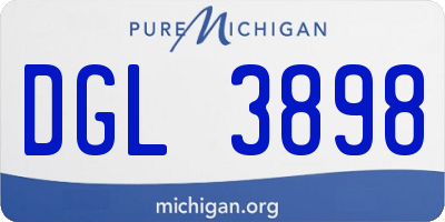 MI license plate DGL3898