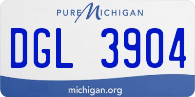 MI license plate DGL3904