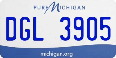MI license plate DGL3905