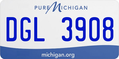 MI license plate DGL3908
