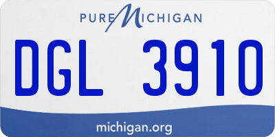MI license plate DGL3910