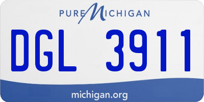 MI license plate DGL3911