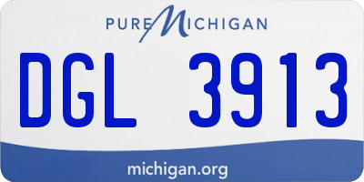 MI license plate DGL3913
