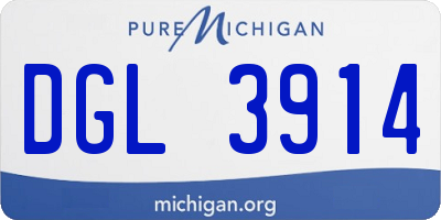 MI license plate DGL3914