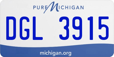 MI license plate DGL3915