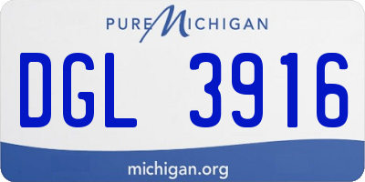 MI license plate DGL3916