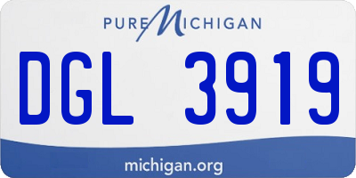 MI license plate DGL3919