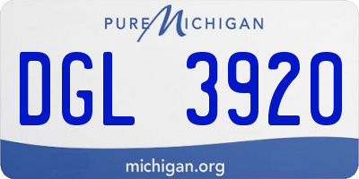 MI license plate DGL3920