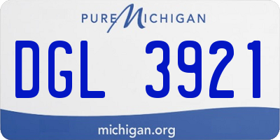 MI license plate DGL3921