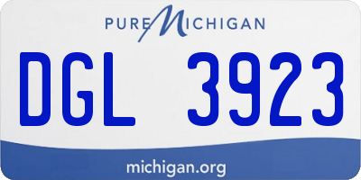 MI license plate DGL3923