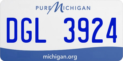 MI license plate DGL3924