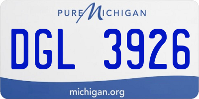 MI license plate DGL3926