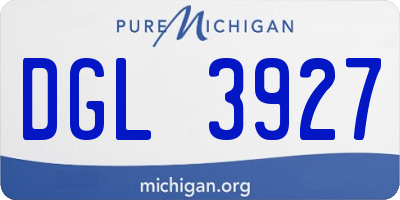MI license plate DGL3927