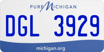MI license plate DGL3929