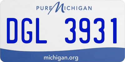 MI license plate DGL3931