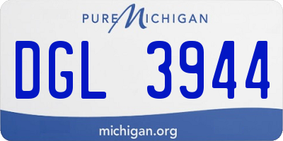 MI license plate DGL3944
