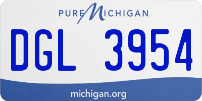 MI license plate DGL3954