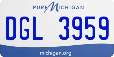 MI license plate DGL3959