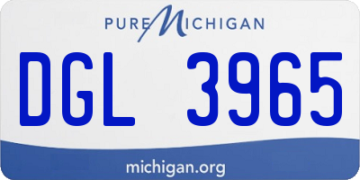 MI license plate DGL3965