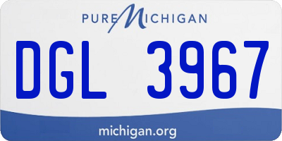 MI license plate DGL3967