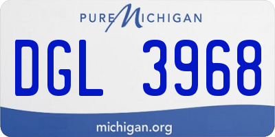 MI license plate DGL3968