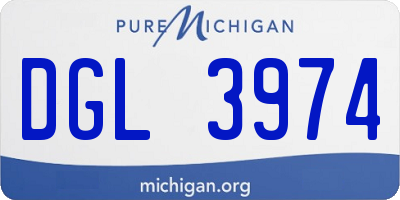 MI license plate DGL3974