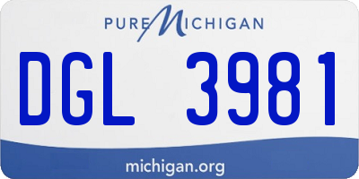 MI license plate DGL3981