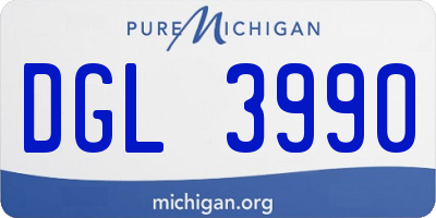 MI license plate DGL3990