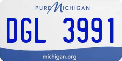 MI license plate DGL3991